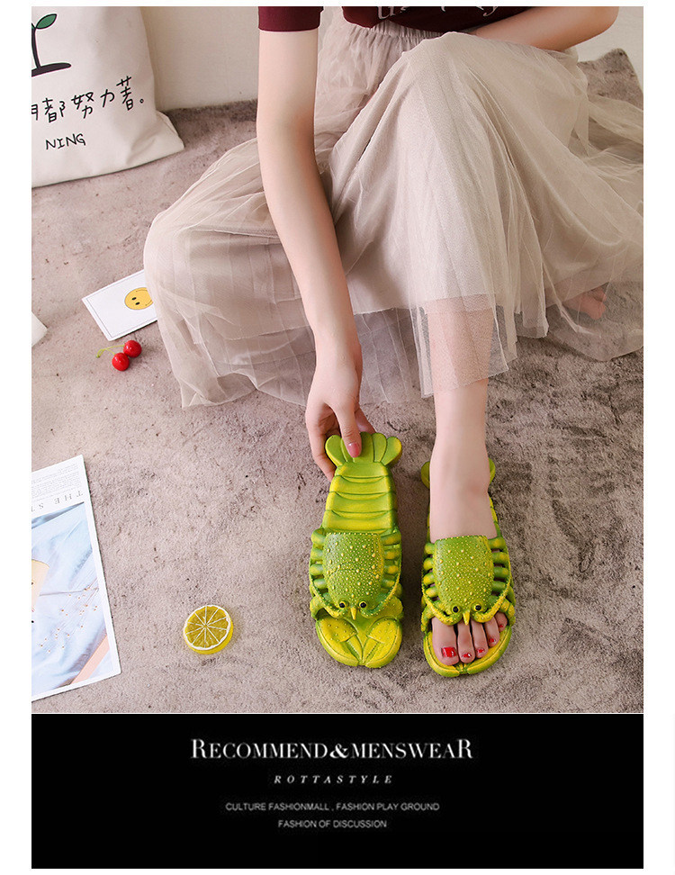 网红小龙虾拖鞋