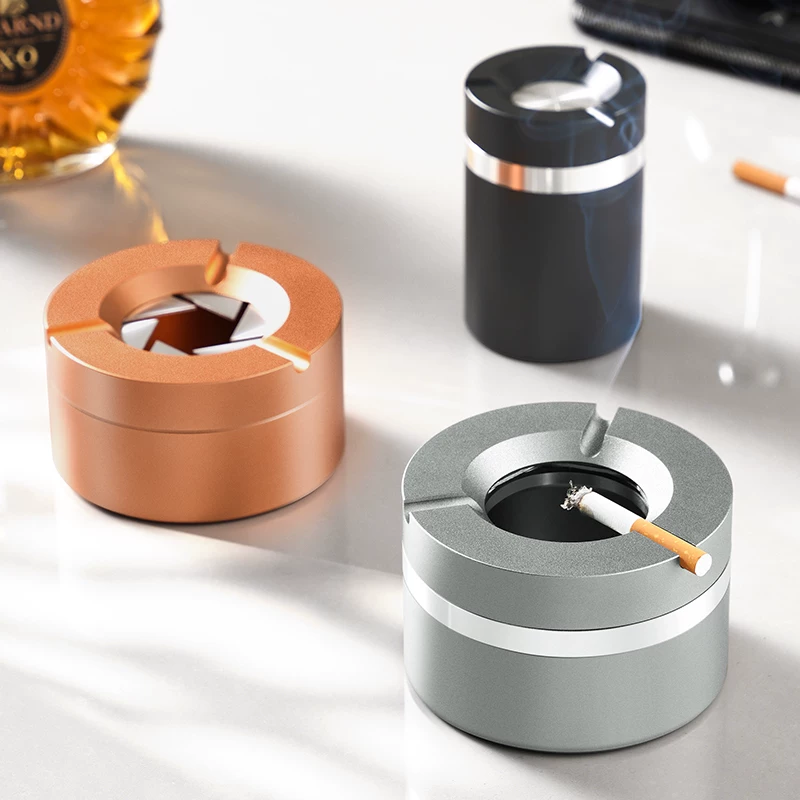 旋转开盖防风烟灰缸